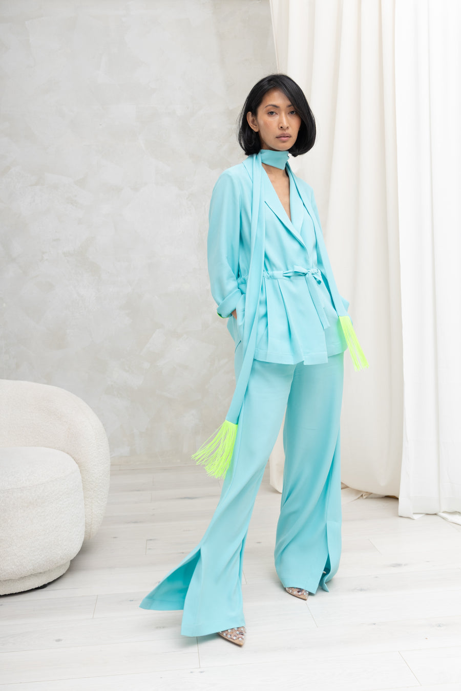 CHLOE Pants - Pool Blue