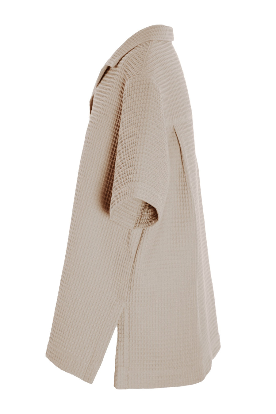 DUDE Oversized Bowling Shirt - White Waffle