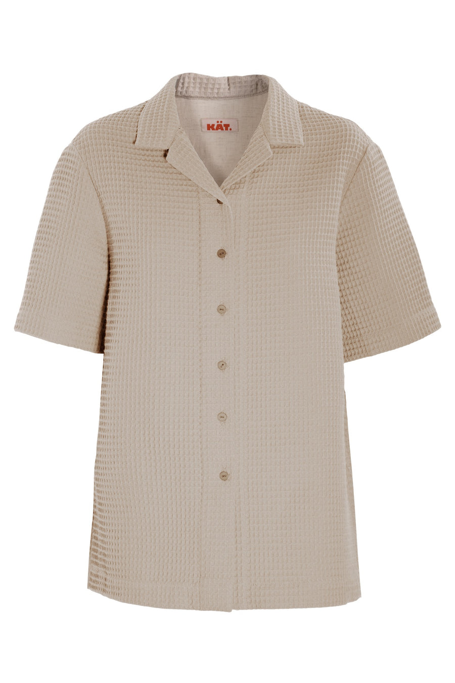 DUDE Oversized Bowling Shirt - White Waffle