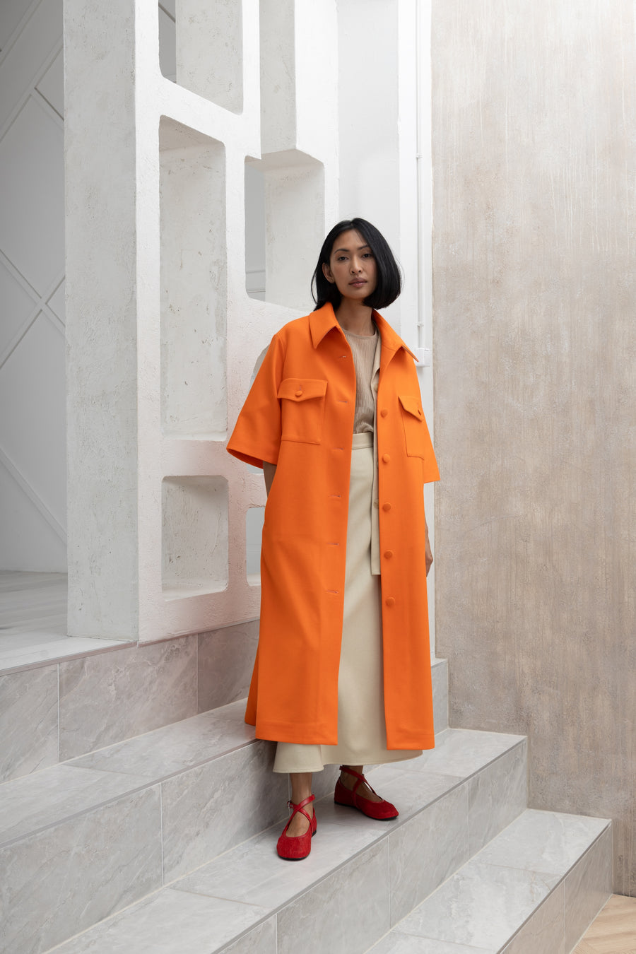 DIANE Wool Coat - Neon