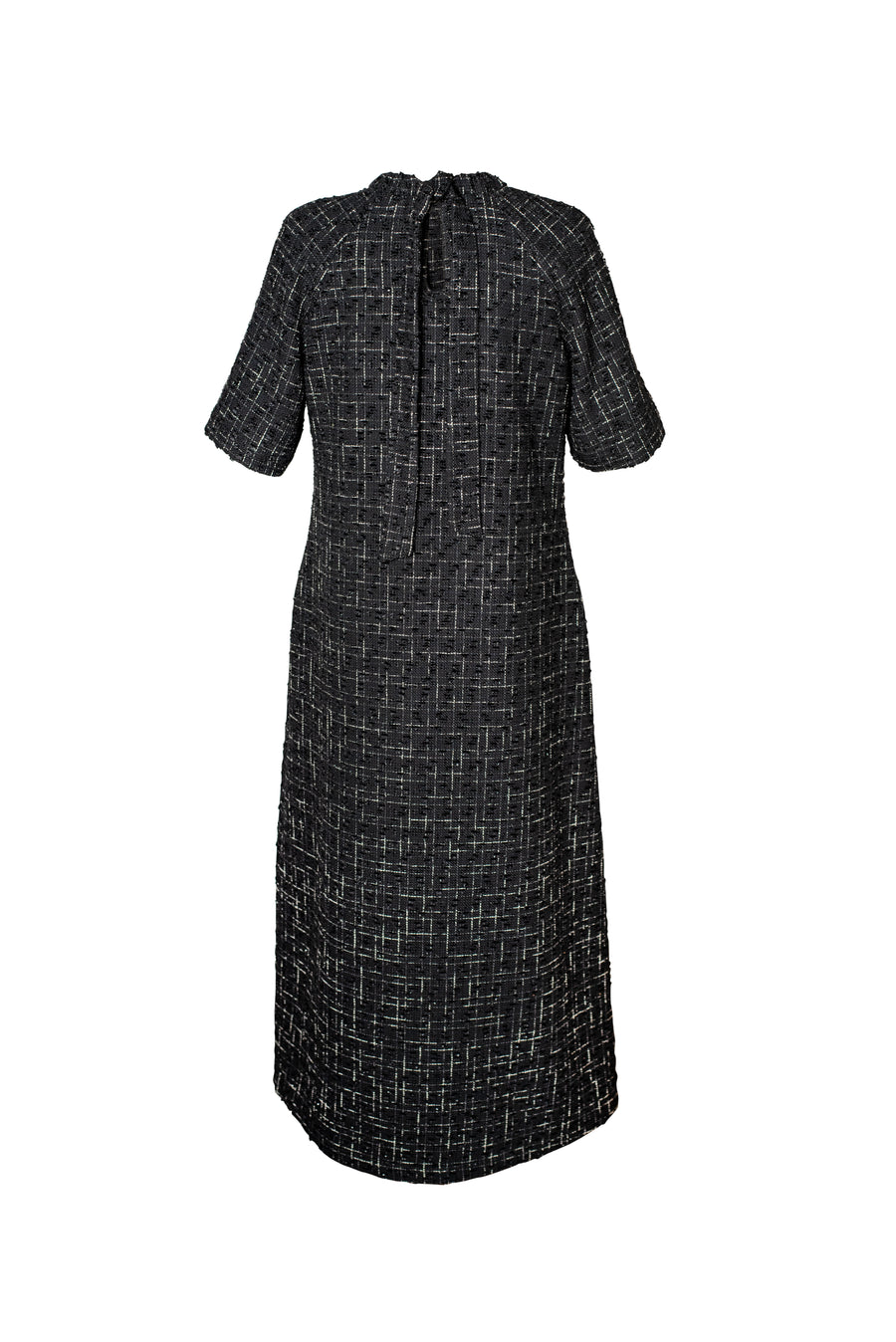 ANITA Checkered Midi Dress - Black