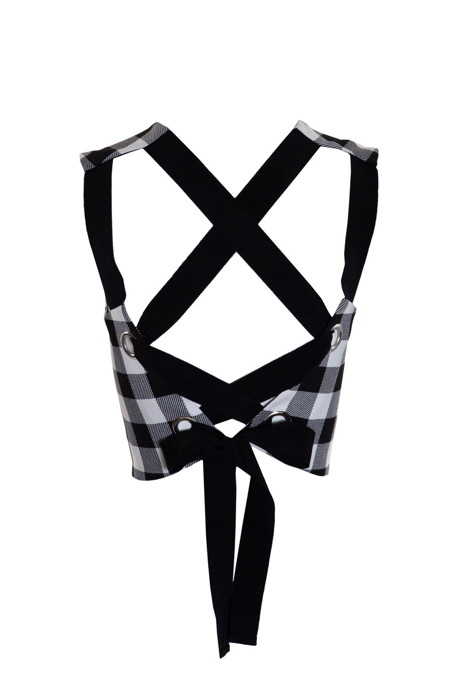 KATARIINA Adjustable Top - Checked Black and White