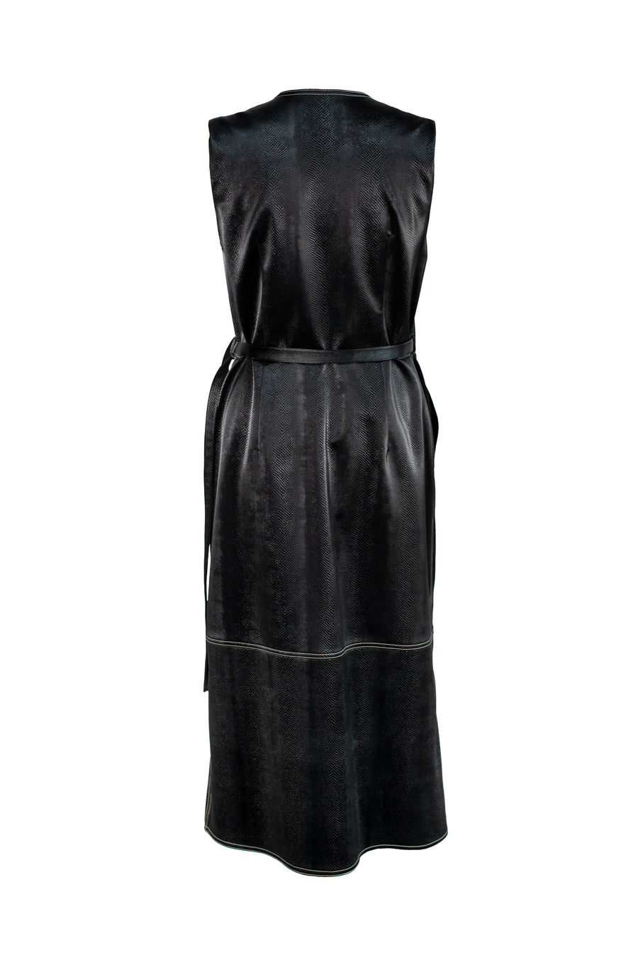 HART Snake Patterned Wrap Dress - Shiny Black