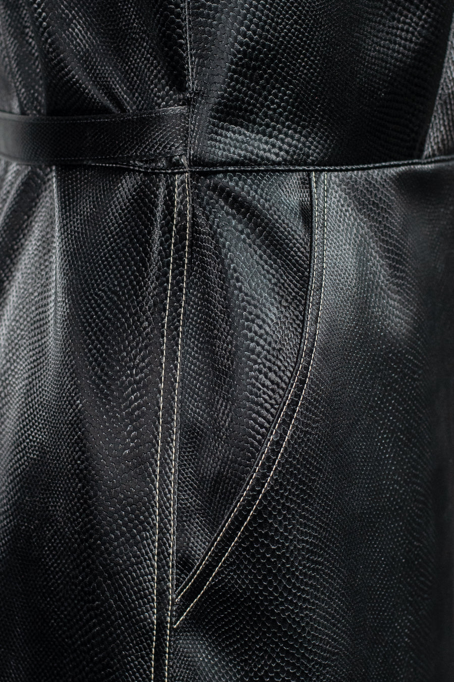 HART Snake Patterned Wrap Dress - Shiny Black