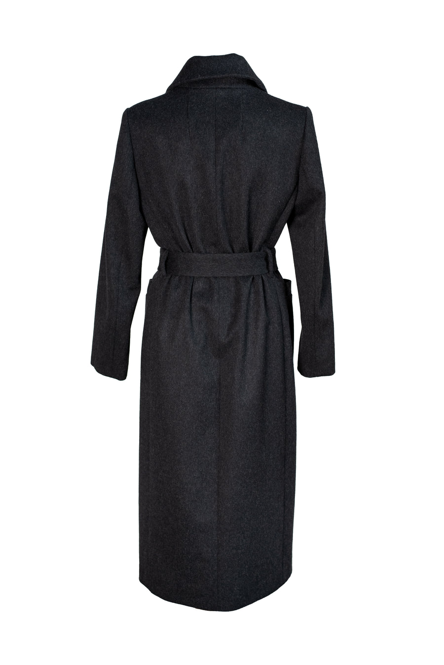 MAGIE Double Breasted Wool Coat - Black