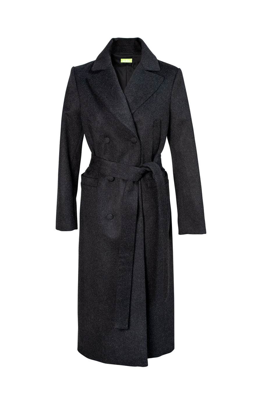 MAGIE Double Breasted Wool Coat - Black
