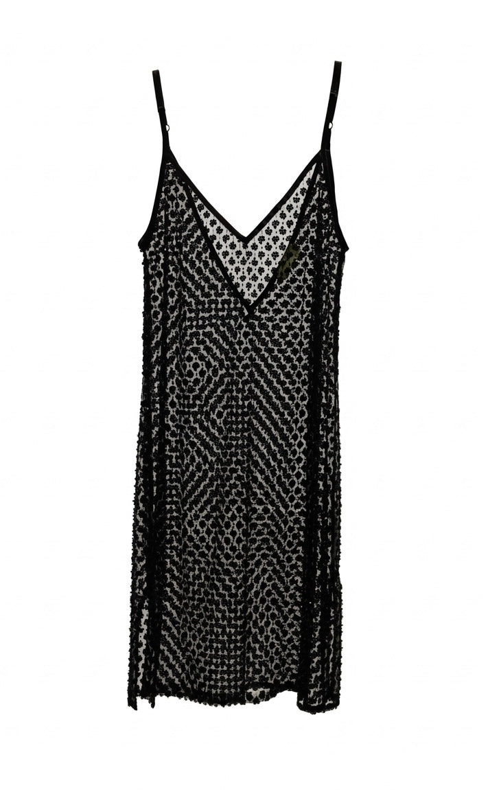 MICHELE Embellished Pearl Dress Mini/Midi - Black