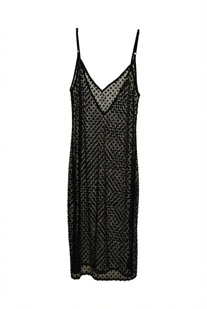 MICHELE Embellished Pearl Dress Mini/Midi - Black
