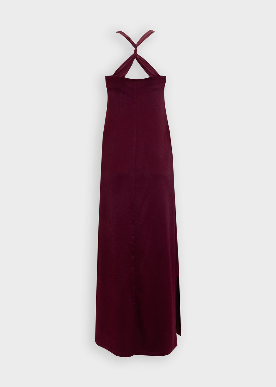 Stacie Long Dress - Burgundy