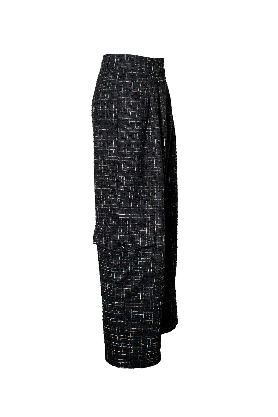 TARA Checkered Pants - Black