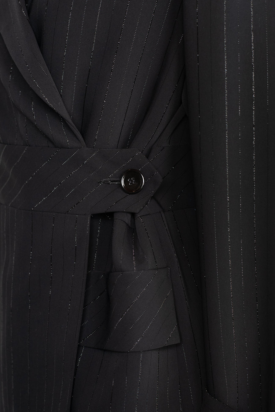 WIIL Striped Blazer - Black