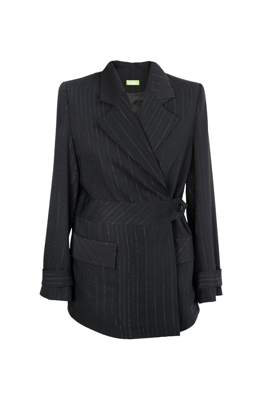 WIIL Striped Blazer - Black
