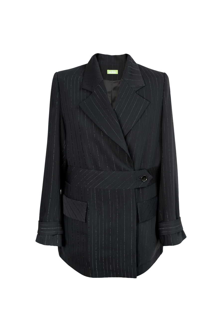 WIIL Striped Blazer - Black
