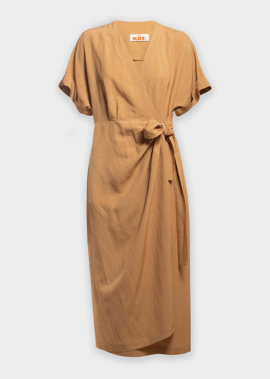 SANNA Wrap Dress - Whiskey